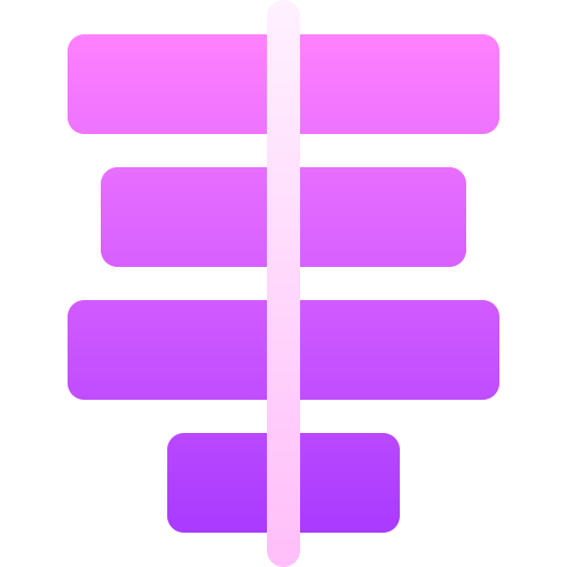 Center alignment Basic Gradient Gradient icon