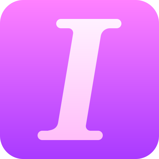 Italic Basic Gradient Gradient icon