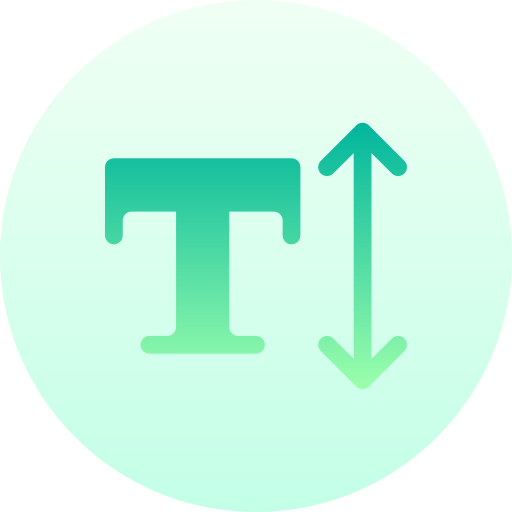 Text Basic Gradient Circular icon