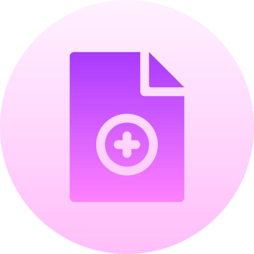 archivo nuevo Basic Gradient Circular icono