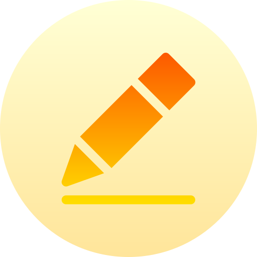 연필 Basic Gradient Circular icon