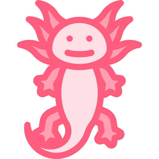 axolotl Detailed color Lineal color icona