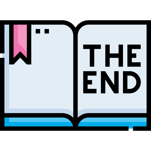 The end Detailed Straight Lineal color icon