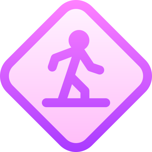 Pedestrian crossing Basic Gradient Gradient icon