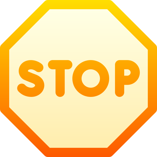 Stop Basic Gradient Gradient icon
