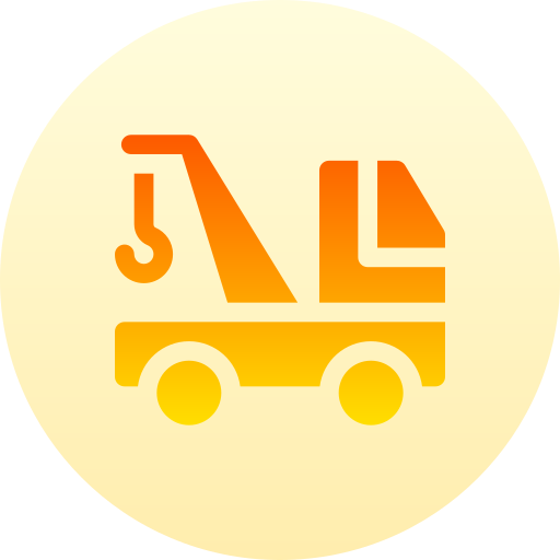 camión grúa Basic Gradient Circular icono