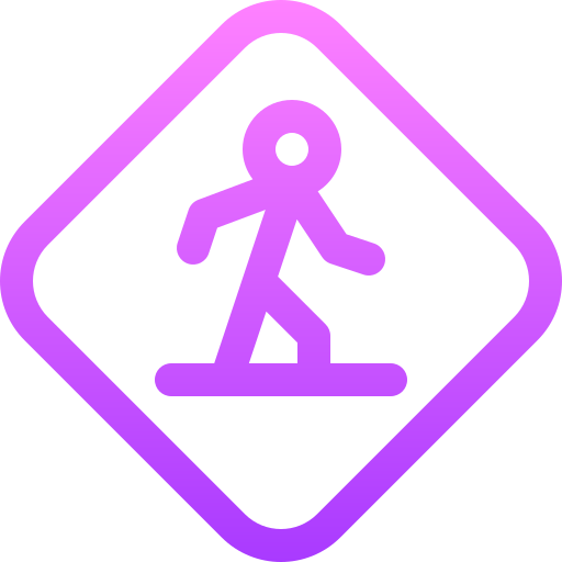 横断歩道 Basic Gradient Lineal color icon