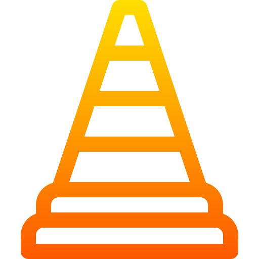 Traffic Cone Basic Gradient Lineal color icon