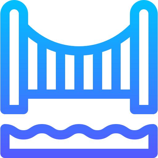 Мост Basic Gradient Lineal color иконка