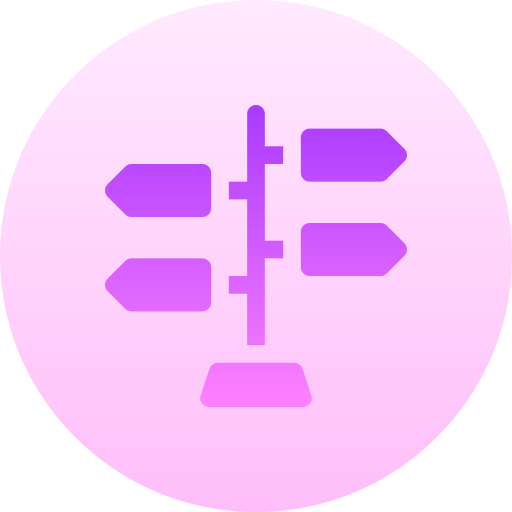 richtungszeichen Basic Gradient Circular icon