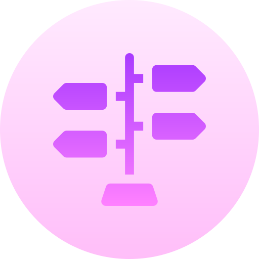 panneau directionnel Basic Gradient Circular Icône