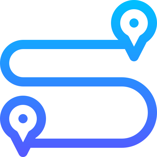 ruta Basic Gradient Lineal color icono