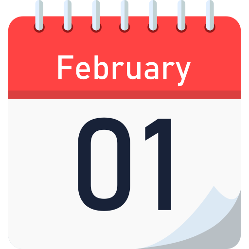 1. februar Generic color fill icon