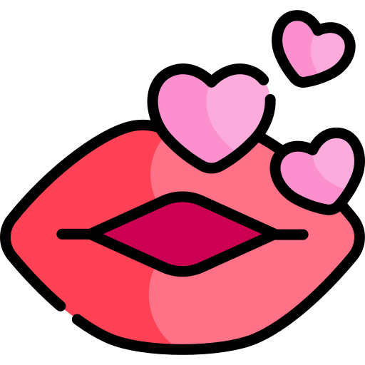 pocałunek Kawaii Lineal color ikona