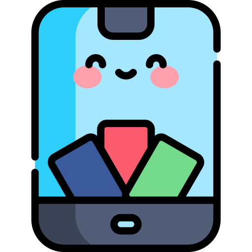 smartfon Kawaii Lineal color ikona
