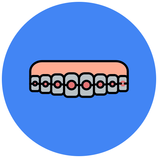 aparat ortodontyczny Generic color lineal-color ikona