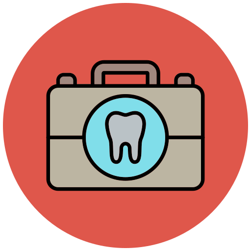 zestaw dentystyczny Generic color lineal-color ikona