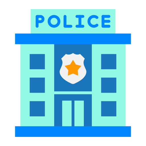 politiebureau Generic color fill icoon