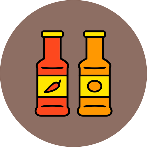 Бутылка для соуса Generic color lineal-color иконка