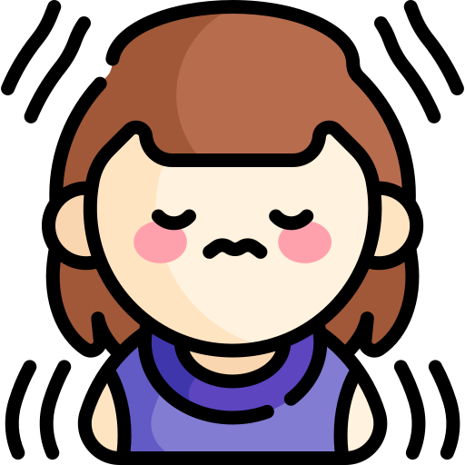 Anxiety Kawaii Lineal color icon