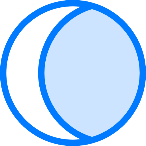 Crescent moon Vitaliy Gorbachev Blue icon