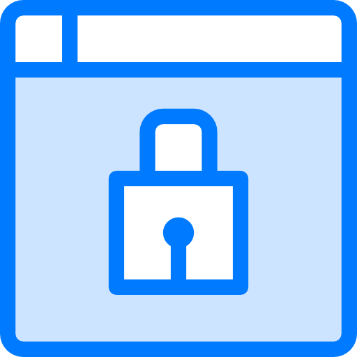 Secure web Vitaliy Gorbachev Blue icon