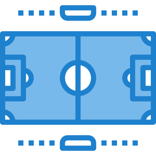 Soccer field itim2101 Blue icon