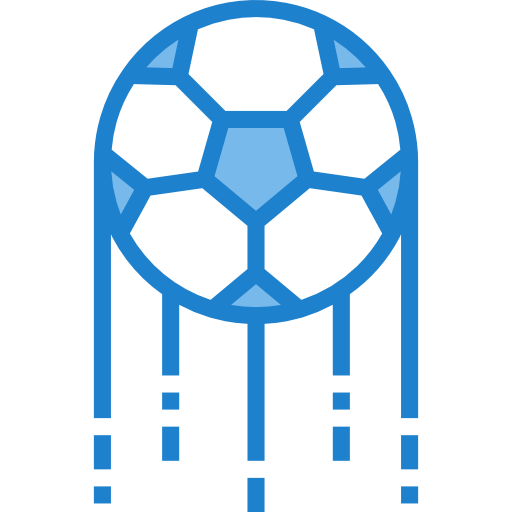 Soccer ball itim2101 Blue icon