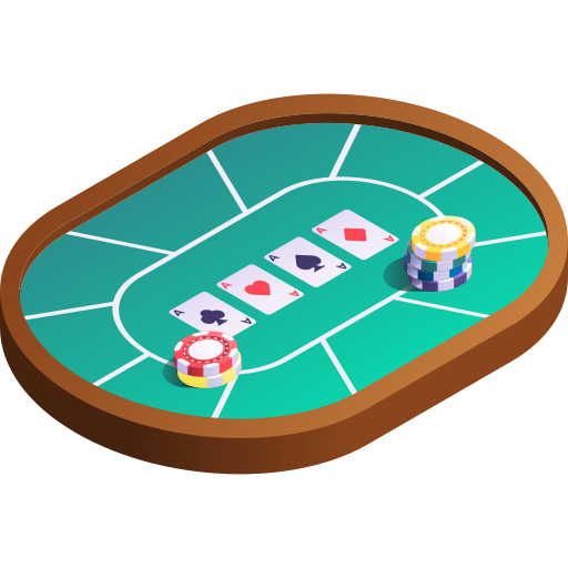 mesa de póquer Gradient Isometric Gradient icono