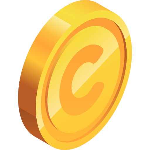 コイン Gradient Isometric Gradient icon
