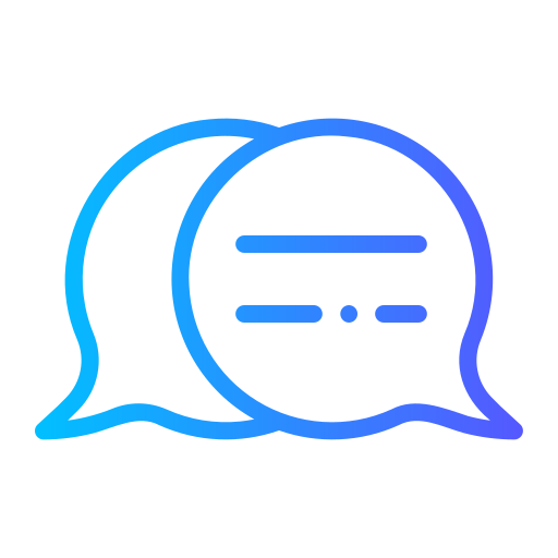 chatten Generic gradient outline icoon