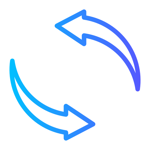 rotación Generic gradient outline icono