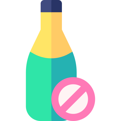 no alcohol Basic Rounded Flat icono