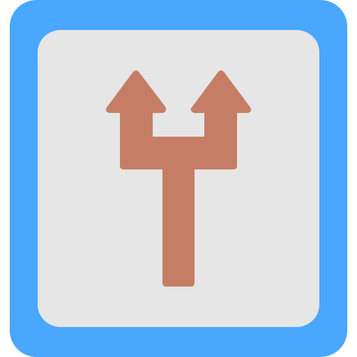 zwei wege Generic Flat icon