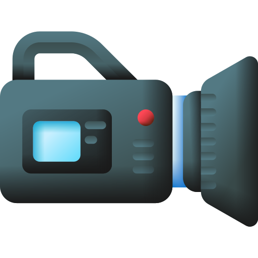 caméra vidéo 3D Color Icône