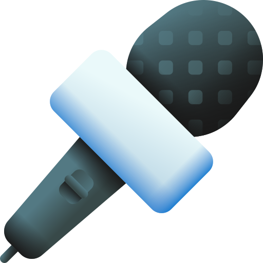 Microphone 3D Color icon