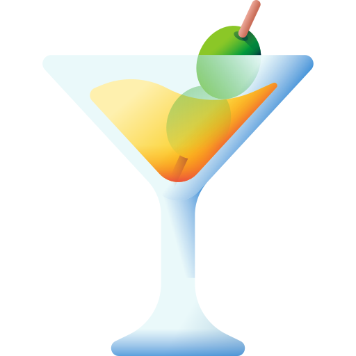 cocktail 3D Color icon