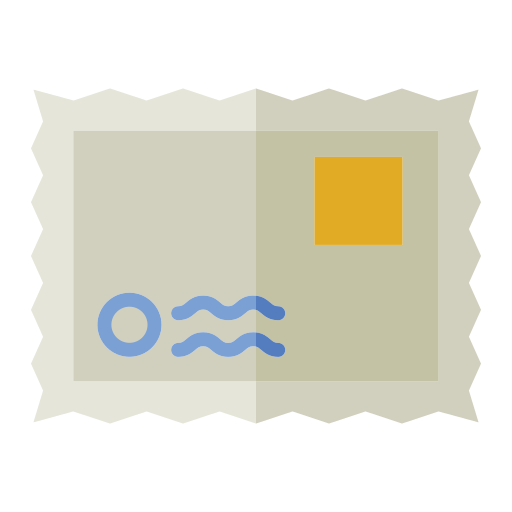 우표 Generic color fill icon