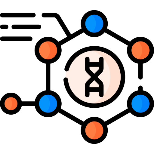 estructura molecular Special Lineal color icono