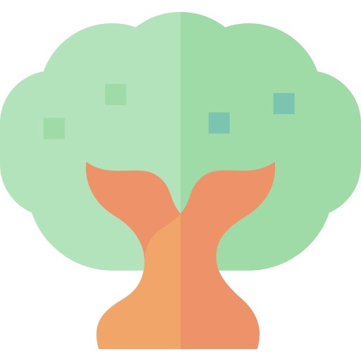 drzewo oliwne Basic Straight Flat ikona