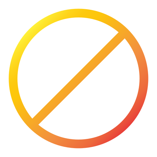 prohibido Generic gradient outline icono