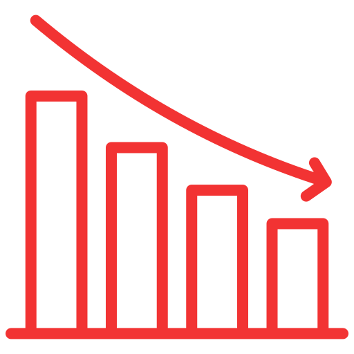 gráfico abaixo Generic color outline Ícone