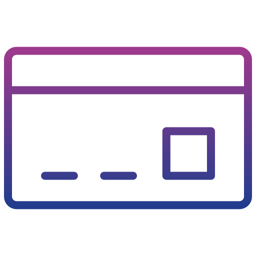 tarjeta de crédito Generic gradient outline icono