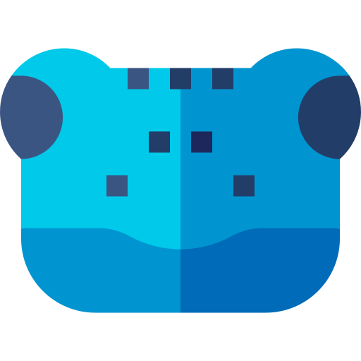 niebieska trująca żaba Basic Straight Flat ikona