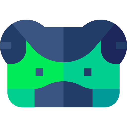 Зеленая и черная ядовитая лягушка Basic Straight Flat иконка