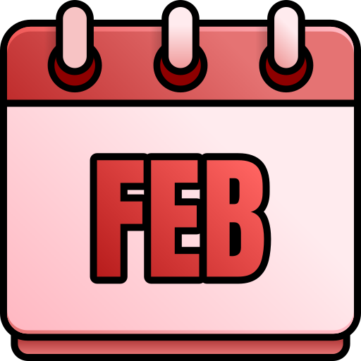 February Generic gradient lineal-color icon