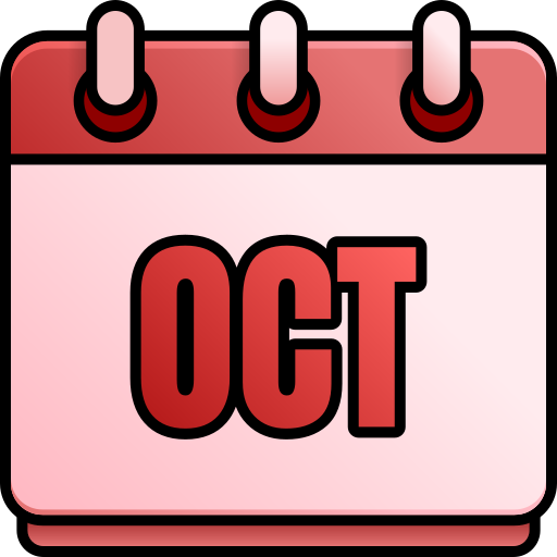 October Generic gradient lineal-color icon