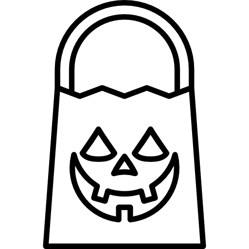 bolsa de dulces de halloween  icono