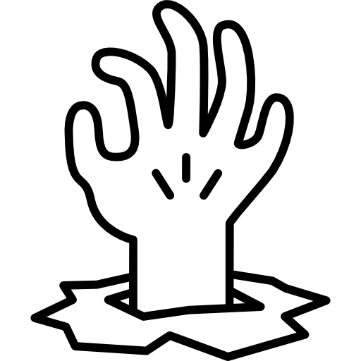 mano de hombre muerto  icono