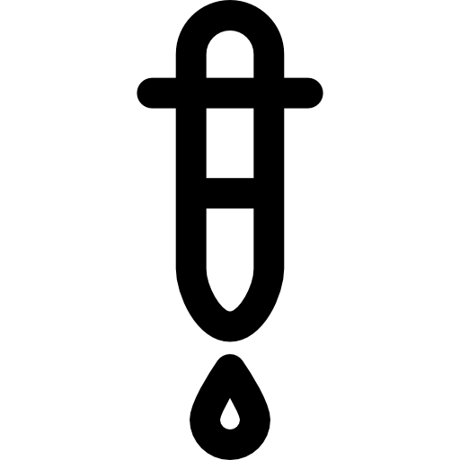 gotero de tinta Curved Lineal icono